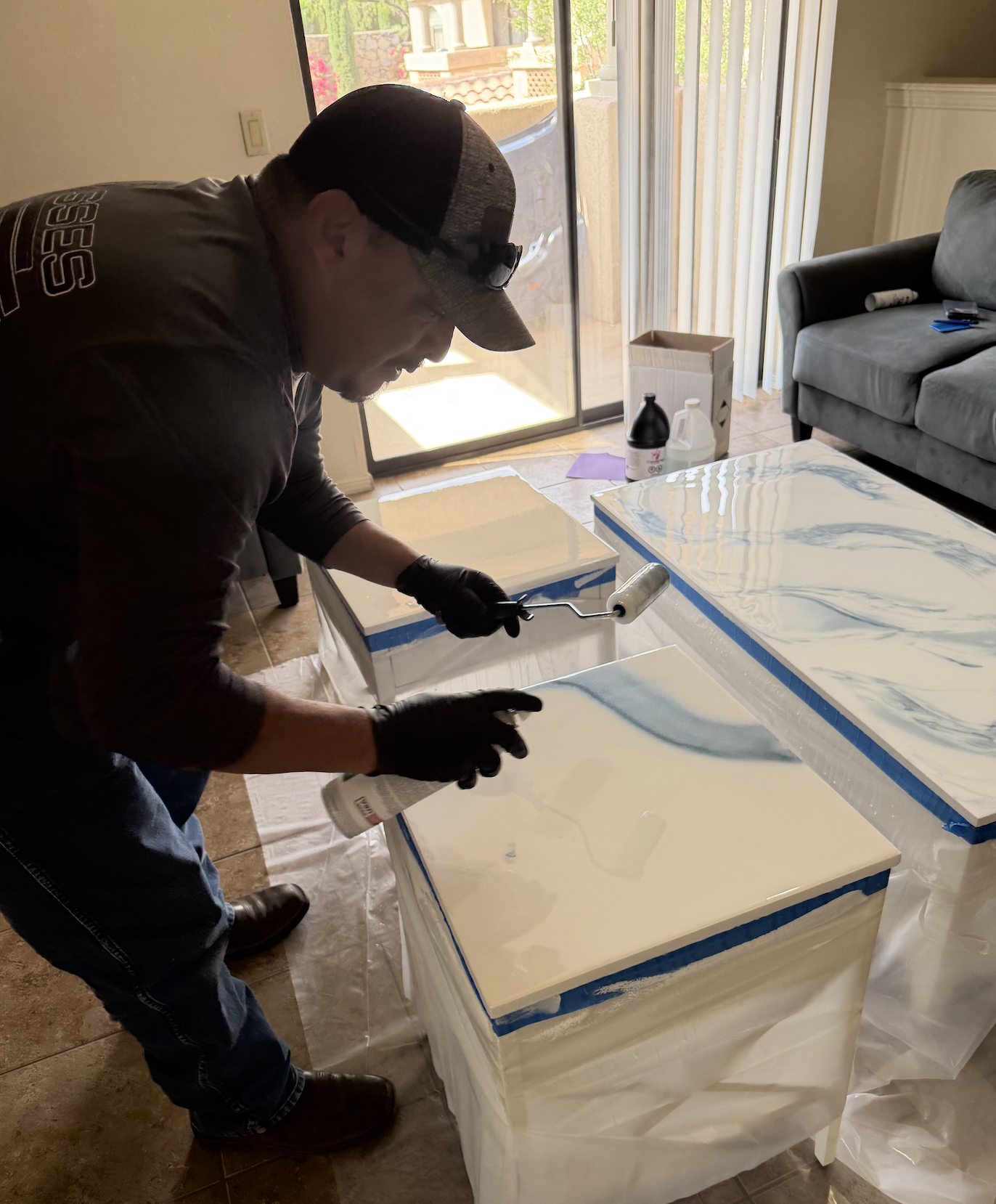 Custom epoxy countertops and bar tops